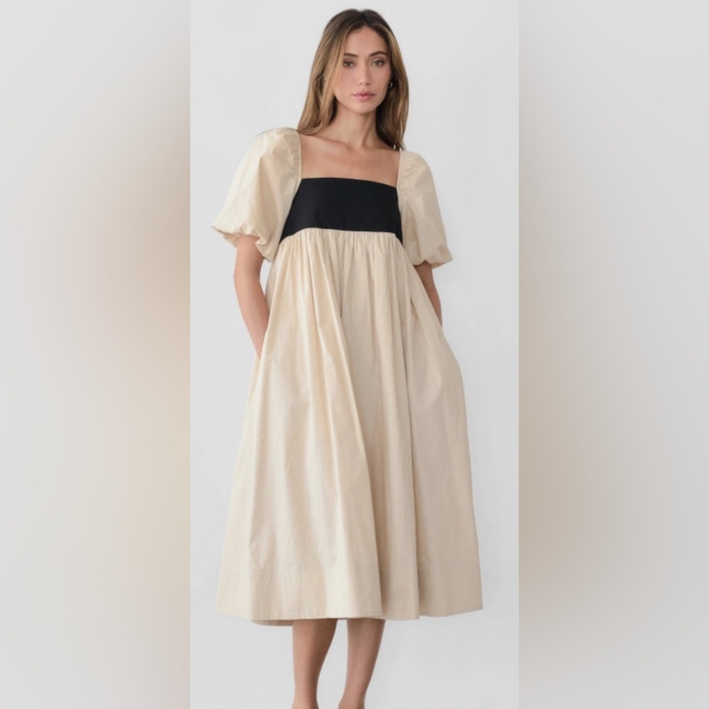 Mod Ref Black and Cream Dress